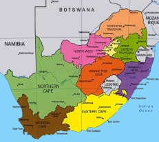 afrique-sud-province-carte